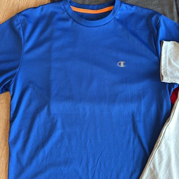 ((4 PIECE)) UNDER ARMOUR AND CHAMPION TEE BUNDLE SIZE LARGE - Picture 3 of 5